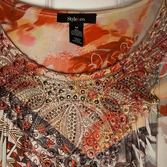 Style & co. Fun summer sleeveless dress with bling. - Picture 3 of 7